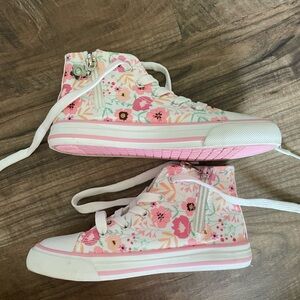 Cynthia Rowley girls hightop floral sneakers size 12